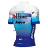 Completo Maglia + Pantaloncino con bretelle 2022 BikeExchange Jayco Manica Corta Bianco Blu